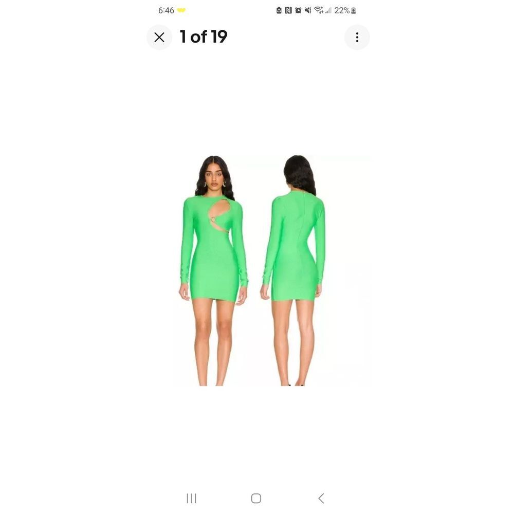 Superdown Sasha Cutout Bandage Mini Dress Bright Green Size Small NWT
